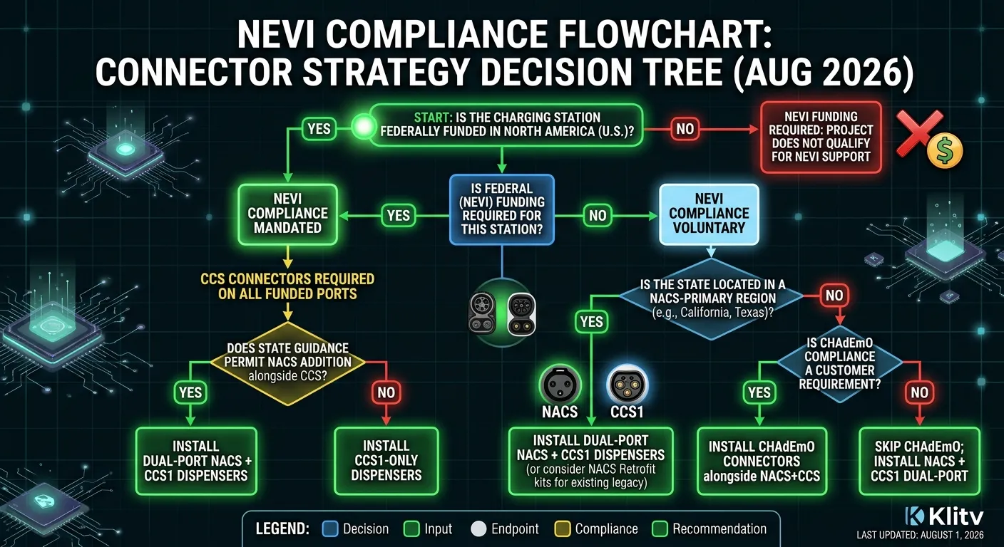 Connector strategy decision tree — which charging standard should operators install in each region for new deployments in 2026