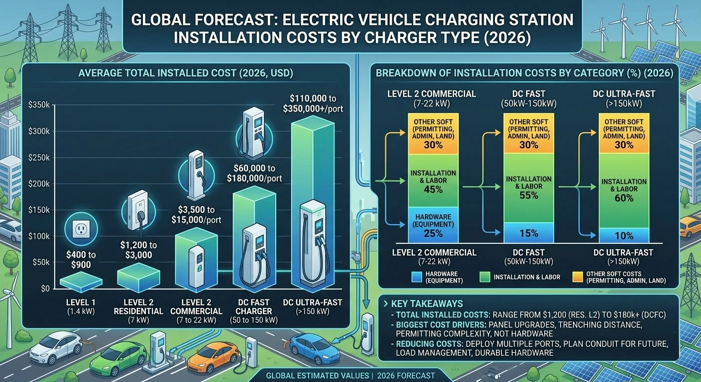 EV Charging Station Installation Cost: Complete Guide (2026)