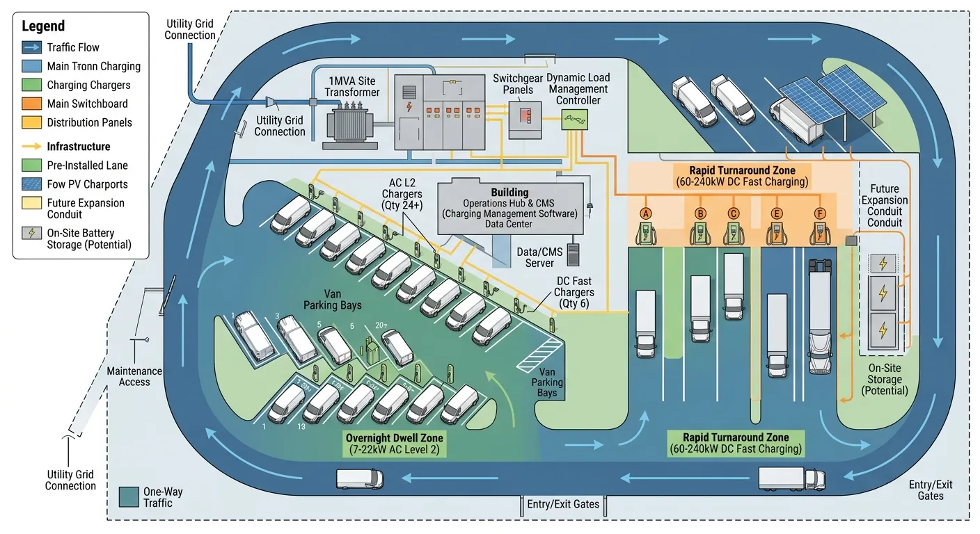 EV Fleet Charging: The Complete Guide to Depot Infrastructure, Costs & Strategy (2026)