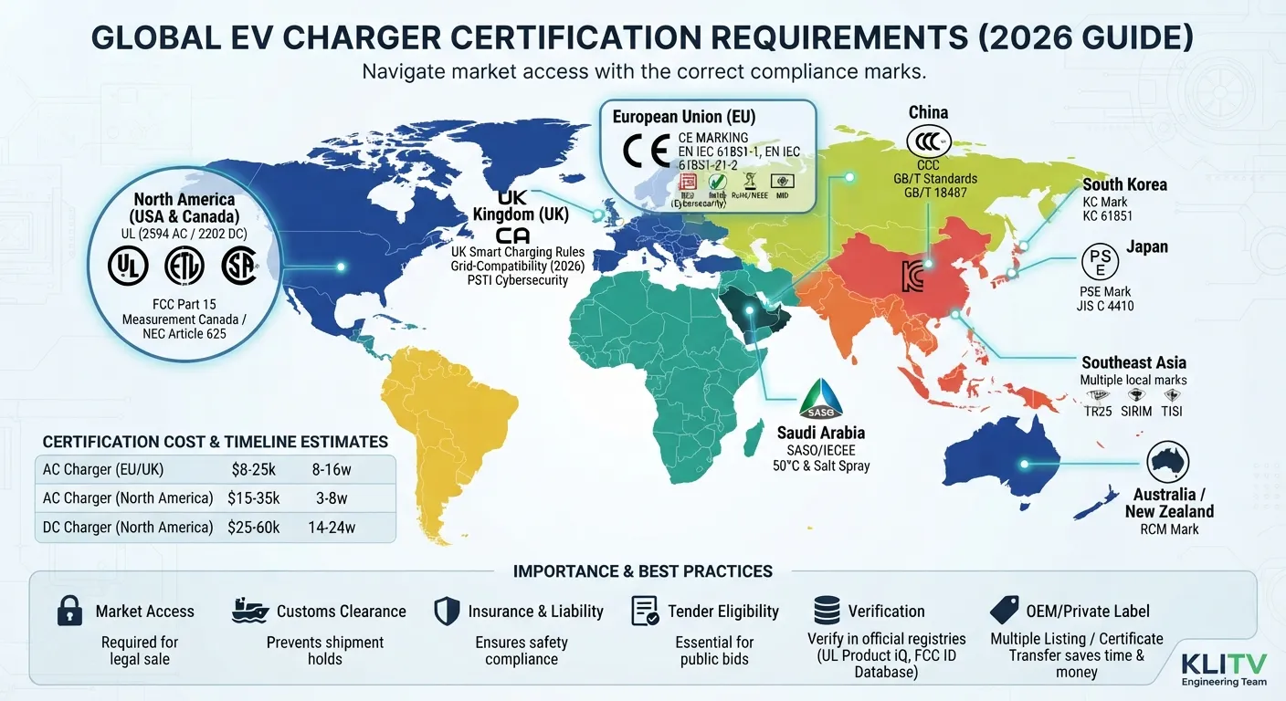 EV Charger Certifications: CE, UL 2594 & UKCA Explained